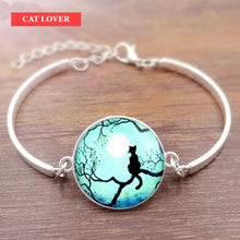 Load image into Gallery viewer, Cat Star Under The Glass Charm Bracelet Convex Plane Photo Handmade Jewelry For Woman And Man Accessories