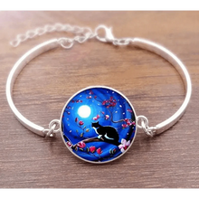Load image into Gallery viewer, Cat Star Under The Glass Charm Bracelet Convex Plane Photo Handmade Jewelry For Woman And Man Accessories