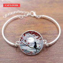 Load image into Gallery viewer, Cat Star Under The Glass Charm Bracelet Convex Plane Photo Handmade Jewelry For Woman And Man Accessories
