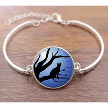 Load image into Gallery viewer, Cat Star Under The Glass Charm Bracelet Convex Plane Photo Handmade Jewelry For Woman And Man Accessories