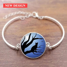 Load image into Gallery viewer, Cat Star Under The Glass Charm Bracelet Convex Plane Photo Handmade Jewelry For Woman And Man Accessories