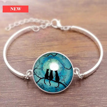 Load image into Gallery viewer, Cat Star Under The Glass Charm Bracelet Convex Plane Photo Handmade Jewelry For Woman And Man Accessories