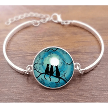 Load image into Gallery viewer, Cat Star Under The Glass Charm Bracelet Convex Plane Photo Handmade Jewelry For Woman And Man Accessories
