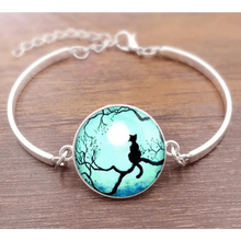 Load image into Gallery viewer, Cat Star Under The Glass Charm Bracelet Convex Plane Photo Handmade Jewelry For Woman And Man Accessories
