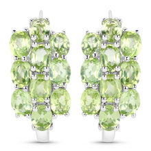 Load image into Gallery viewer, 8.84 Carat Genuine Peridot .925 Sterling Silver 3 Piece Jewelry Set (Ring, Earrings, and Pendant w/ Chain)