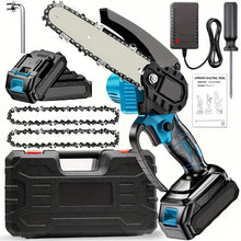 Load image into Gallery viewer, 6-inch Cordless Mini Chainsaw – Handheld Electric, Lightweight, Battery-Powered