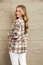 Load image into Gallery viewer, Classic Plaid Button Front Shirt Jacket with Breast Pockets Casual & Minimalist Outerwear