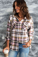 Load image into Gallery viewer, Classic Plaid Button Front Shirt Jacket with Breast Pockets Casual & Minimalist Outerwear