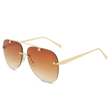 Load image into Gallery viewer, Metal Rimless Sunglasses for Men and Woman Mirror Fashion Trendy Pilot Sun Glasses UV Protector Gradient Eyewear