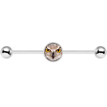 Load image into Gallery viewer, 14G Full Color Owl Industrial Barbell 37mm