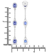 Load image into Gallery viewer, 1.98 Carat Genuine Tanzanite .925 Sterling Silver Earrings