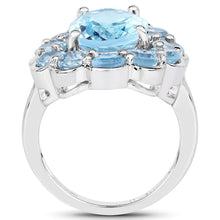 Load image into Gallery viewer, 8.67 Carat Genuine Blue Topaz .925 Sterling Silver Ring