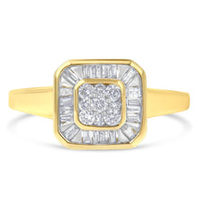 Load image into Gallery viewer, 10K Yellow Gold Diamond Cocktail Ring (1/2 Cttw, I-J Color, SI2-I1 Clarity) - Size 6
