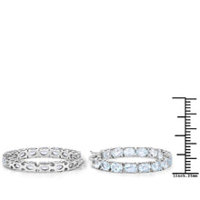 Load image into Gallery viewer, 5.70 Carat Genuine Blue Topaz .925 Sterling Silver Earrings
