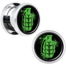 Load image into Gallery viewer, Green Grenade Steel Screw Fit Plug Set 00G