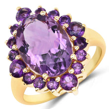 Load image into Gallery viewer, 6.22 Carat Genuine Amethyst .925 Sterling Silver Ring