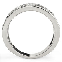 Load image into Gallery viewer, Diamond Studded Square Motif Ring in 14k White Gold (1/2 cttw)