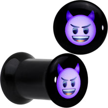 Load image into Gallery viewer, 2G Licensed Purple Devil emoji Acrylic Double Flare Plug Set