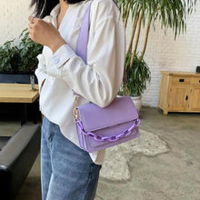 Load image into Gallery viewer, Chain Design Trendy Lady Bags Mini Pu Leather Flap Bags for Women Shoulder Handbag Female Fashion Cross Body Bag with Lid