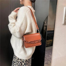 Load image into Gallery viewer, Chain Design Trendy Lady Bags Mini Pu Leather Flap Bags for Women Shoulder Handbag Female Fashion Cross Body Bag with Lid