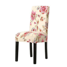 Load image into Gallery viewer, Chair Cover Simple Home Printed Chair Cover Household Thickened Fleece Chair Cover Universal KitchenDining Chair Cover Spandex tretch Removable Washable Dining Room Chair Protector Slipcovers/Home Decor Dining Room Seat Cover