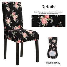 Load image into Gallery viewer, Chair Cover Simple Home Printed Chair Cover Household Thickened Fleece Chair Cover Universal KitchenDining Chair Cover Spandex tretch Removable Washable Dining Room Chair Protector Slipcovers/Home Decor Dining Room Seat Cover
