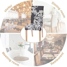 Load image into Gallery viewer, Chair Cover Simple Home Printed Chair Cover Household Thickened Fleece Chair Cover Universal KitchenDining Chair Cover Spandex tretch Removable Washable Dining Room Chair Protector Slipcovers/Home Decor Dining Room Seat Cover
