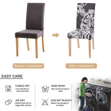 Load image into Gallery viewer, Chair Cover Simple Home Printed Chair Cover Household Thickened Fleece Chair Cover Universal KitchenDining Chair Cover Spandex tretch Removable Washable Dining Room Chair Protector Slipcovers/Home Decor Dining Room Seat Cover