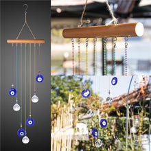Load image into Gallery viewer, Chakra Energy Clear Crystal Ball Sun-catcher Turkish Window Prisms Blue Evil Eye Light Catching Wind Chimes For Office Decor Home Garden Hanging Decoration Showpiece Lucky Gift