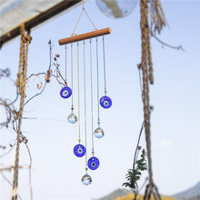 Load image into Gallery viewer, Chakra Energy Clear Crystal Ball Sun-catcher Turkish Window Prisms Blue Evil Eye Light Catching Wind Chimes For Office Decor Home Garden Hanging Decoration Showpiece Lucky Gift