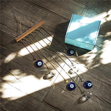 Load image into Gallery viewer, Chakra Energy Clear Crystal Ball Sun-catcher Turkish Window Prisms Blue Evil Eye Light Catching Wind Chimes For Office Decor Home Garden Hanging Decoration Showpiece Lucky Gift