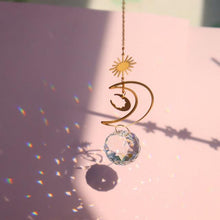 Load image into Gallery viewer, Chandelier Crystal Wind Chime Pendant Metallic Hoop Moon Rainbow Maker Sun Hanging Drop Crystal For Window Curtains Home Decor Gifts Photography Prop