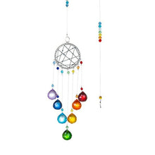 Load image into Gallery viewer, Chandelier Wind Chimes Crystal Prisms Hanging Sun Catcher Beads Chain Sphere Chandelier Lamps Light Pendant for Christmas Day Wedding Plants Cars Window Décor Rainbow Window Curtains Pendant Home Decor Gifts