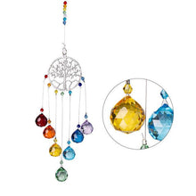 Load image into Gallery viewer, Chandelier Wind Chimes Crystal Prisms Hanging Sun Catcher Beads Chain Sphere Chandelier Lamps Light Pendant for Christmas Day Wedding Plants Cars Window Décor Rainbow Window Curtains Pendant Home Decor Gifts