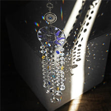 Load image into Gallery viewer, Chandelier Wind Chimes Turkish Blue Evil Eye Moon Sun Star Sun-catcher Rainbow Maker Wind Chimes Wall Hanging Crystal Prisms Hanging Pendant Home Decor Gifts Blessing Protection Decoration