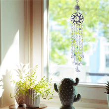 Load image into Gallery viewer, Chandelier Wind Chimes Turkish Blue Evil Eye Moon Sun Star Sun-catcher Rainbow Maker Wind Chimes Wall Hanging Crystal Prisms Hanging Pendant Home Decor Gifts Blessing Protection Decoration