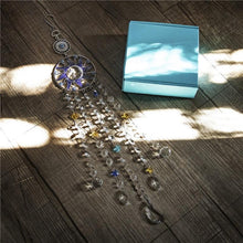 Load image into Gallery viewer, Chandelier Wind Chimes Turkish Blue Evil Eye Moon Sun Star Sun-catcher Rainbow Maker Wind Chimes Wall Hanging Crystal Prisms Hanging Pendant Home Decor Gifts Blessing Protection Decoration
