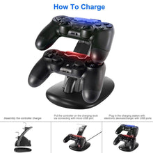 Load image into Gallery viewer, Charging Dock Station Dual Micro USB Stand for PS4 Pro