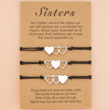 Load image into Gallery viewer, Charm Friendship Bracelets Sister Best Friend Bracelet With Card Matching Heart Distance Bracelets Friendship Gift For Sisters Best Friends Bestie Girls Women Relationship Matching Bracelet Women Jewelry