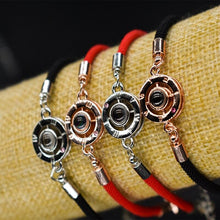 Load image into Gallery viewer, Charming 100 Languages Couple Bracelets Braided Rope Bracelet Jewelry Bangle Bracelet Women Red/Black Braided Rope Couple Bracelet Him And Her Matching Bracelet For Boyfriend Girlfriend Best Friends Valentines Gifts