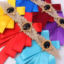 Load image into Gallery viewer, Charming Butterfly Ladies Bowtie Casual Solid Color Rhinestone Brooch Bowties For Women Fashionable Wedding Bowtie