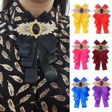 Load image into Gallery viewer, Charming Butterfly Ladies Bowtie Casual Solid Color Rhinestone Brooch Bowties For Women Fashionable Wedding Bowtie