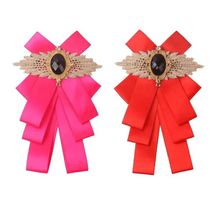 Load image into Gallery viewer, Charming Butterfly Ladies Bowtie Casual Solid Color Rhinestone Brooch Bowties For Women Fashionable Wedding Bowtie