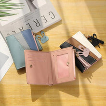 Load image into Gallery viewer, Charming Hit Color Short Tassels Wallets,Bags Zipper PU Leather, Card Holder, Pendant Coin Purse, Card Cash Clutch For Women And Girls