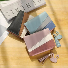 Load image into Gallery viewer, Charming Hit Color Short Tassels Wallets,Bags Zipper PU Leather, Card Holder, Pendant Coin Purse, Card Cash Clutch For Women And Girls