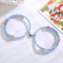 Load image into Gallery viewer, Charming Paired Bracelet Couple Adjustable Rope Heart Magnet Attract Each Other Stainless Steel Charm Magnetic Bracelets Mutual Attraction Eternal Love Relationship Matching Jewelry Gifts For Women