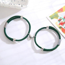 Load image into Gallery viewer, Charming Paired Bracelet Couple Adjustable Rope Heart Magnet Attract Each Other Stainless Steel Charm Magnetic Bracelets Mutual Attraction Eternal Love Relationship Matching Jewelry Gifts For Women