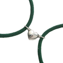 Load image into Gallery viewer, Charming Paired Bracelet Couple Adjustable Rope Heart Magnet Attract Each Other Stainless Steel Charm Magnetic Bracelets Mutual Attraction Eternal Love Relationship Matching Jewelry Gifts For Women
