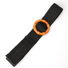 Load image into Gallery viewer, Charming Women Waist Belt Classic Round Wooden Buckle Casual Design Dress Women Buckle Waist Dress Band