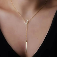 Load image into Gallery viewer, Chic Ethnic-Inspired Alloy Circle & Rod Pendant Necklace